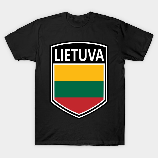 Flag Shield - Lietuva T-Shirt by Taylor'd Designs